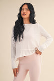 Cotton Slub Long Sleeve Layering Top