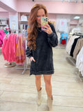 Mineral Washed Sweatshirt Dress