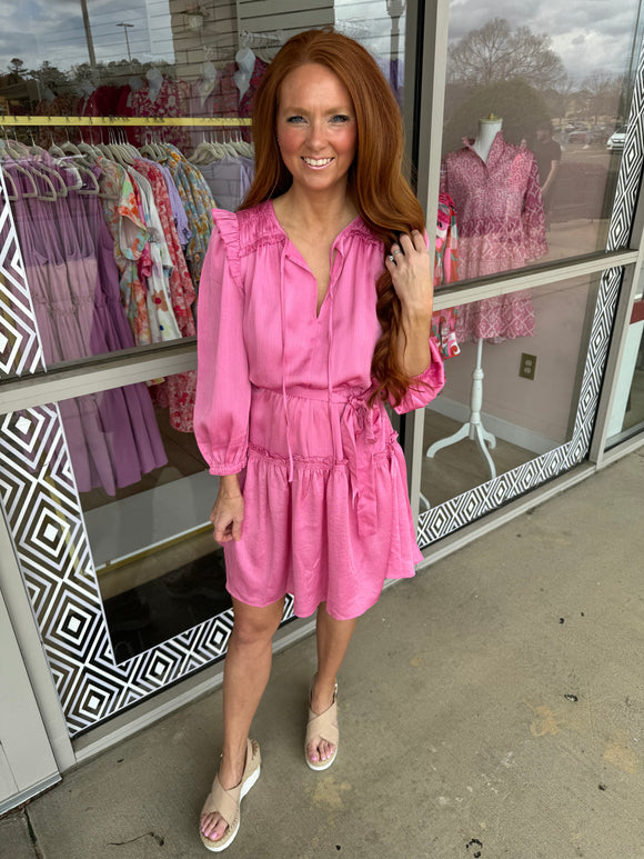 The Lindsey Pink Tiered Dress