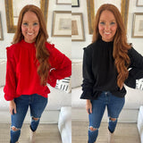 Molly Mock Neck Blouse