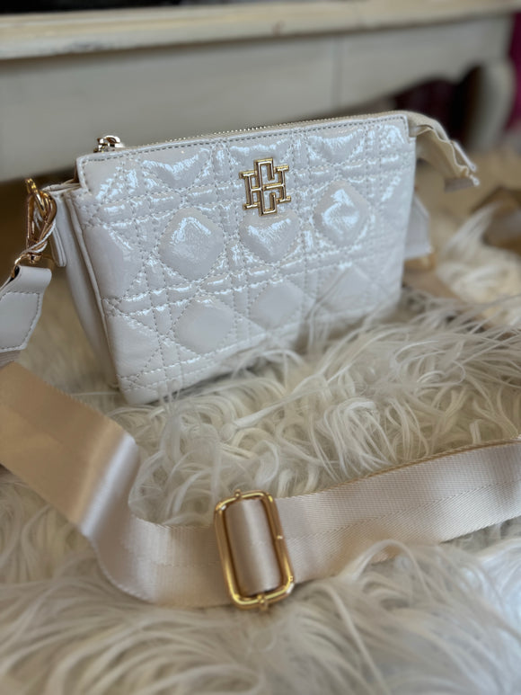 Jace Quilted Crossbody-IVORY