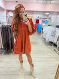 Cinnamon Corduroy Dress