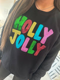 Holly Jolly Sequin Patch Sweatshirt