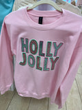 Pink Holly Jolly Sweatshirt