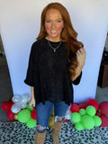 Black Chenille Top