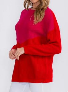 Fuschia/Red Knitted Sweater