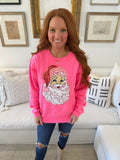 Sequin Santa Patch Sweatshirt