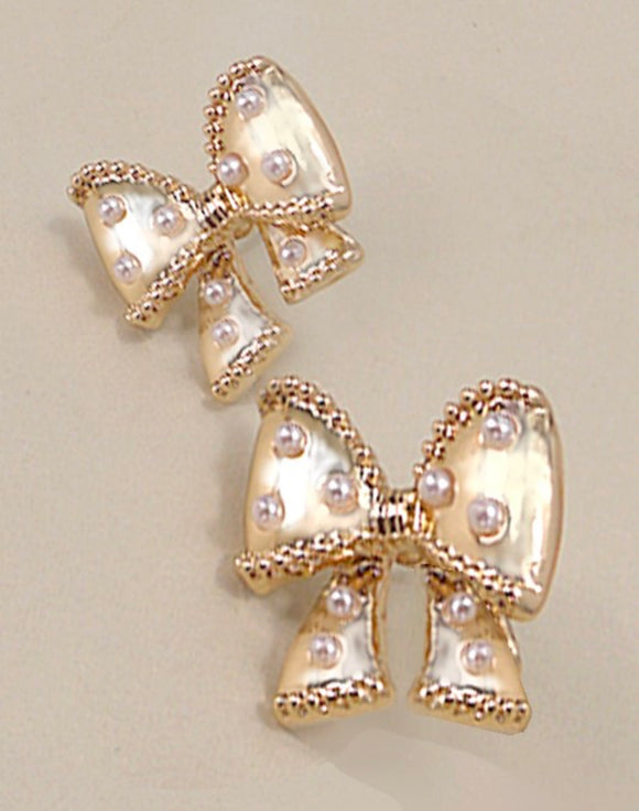 Bow Pearl Earrings