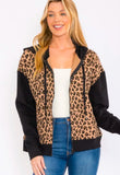 Leopard Print Zip Up Jacket