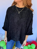 Black Chenille Top