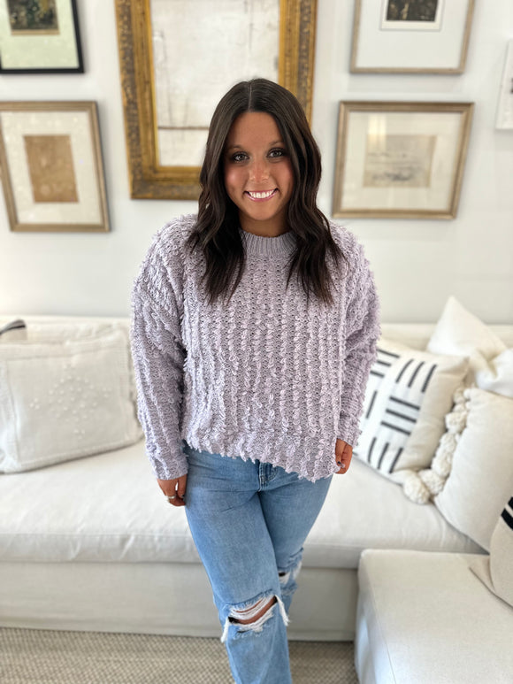 Lavender Threaded Sweater