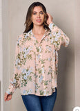 Maggie Floral Blouse-Pink