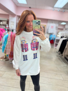 Corded Sequin Nutcracker Sweatshirt