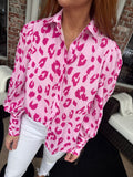 Hot Pink Leopard Button Up