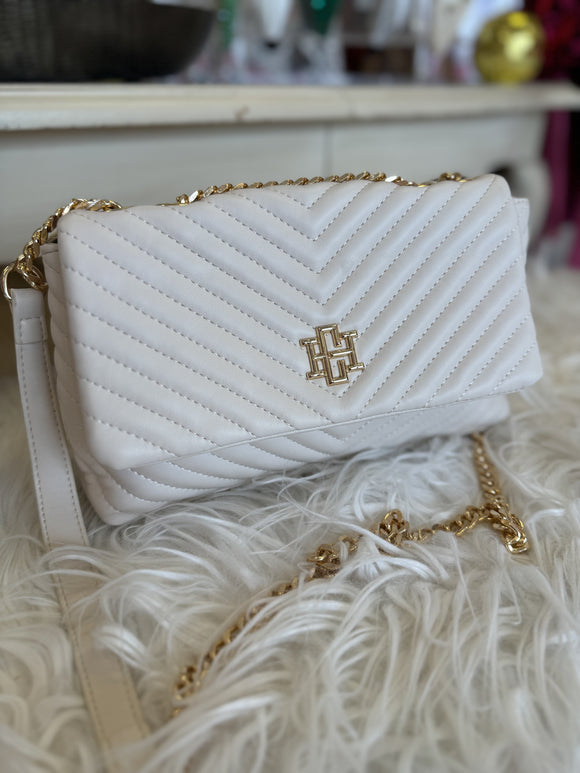 Leigh Quilted Crossbody-CREAM