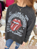 Acid Wash Black Rolling Stones Sweatshirt