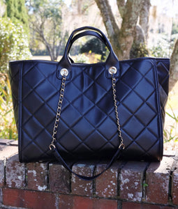 Melissa Tote Black Quilted