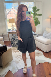 Charcoal Mandy Short Romper