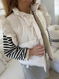 Cream Ruffle Vest