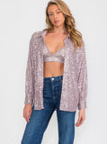 Ella Sequin Button Up Top