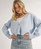 Ice Blue Button Up Sweater