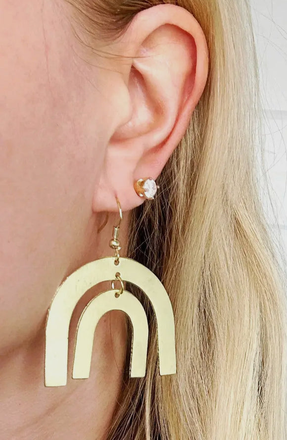 Gold Rainbow Earrings