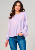 Lilac Soft Knit Flower Sweater