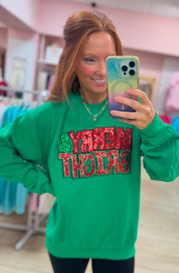 Green Merry and Bright Sweatshirt