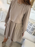 The Malani Taupe Dress