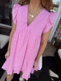 Pink Eyelet Dress