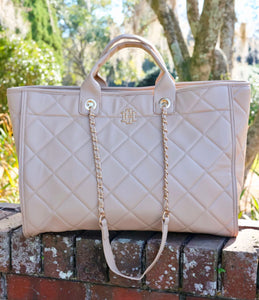 Melissa Tote Tan Quilted