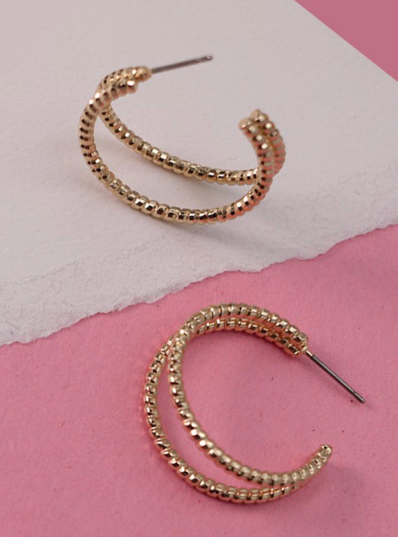 Lilly Gold Double Hoop Earrings