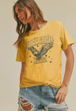 Gold Free Bird Graphic T-Shirt