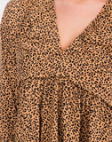 Animal Print Peplum Blouse