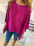 Pink Poncho Top