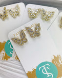 Taylor Shaye Crystal Butterfly Studs