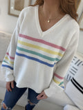 Ivory Colorblock Sweater