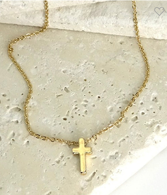 Jackson Gold Cross Necklace