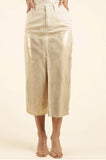 Goddess Gold Midi Skirt