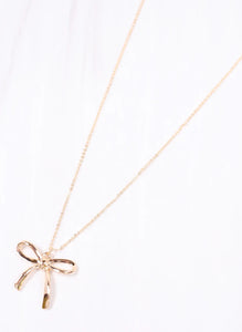 Phillips Bow Necklace GOLD Caroline Hill