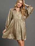 Gold Hazel Shimmer Dress