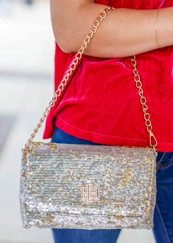 Shelby Crossbody Silver/Gold Sequin