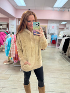 Lizzy Beige Fuzzy Pullover