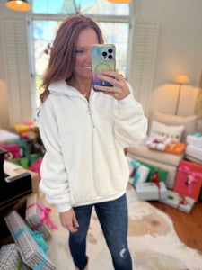 Ivory Sherpa Pullover