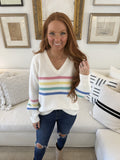 Ivory Colorblock Sweater