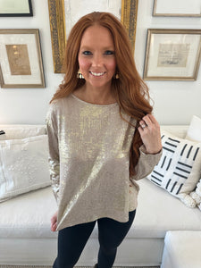 Taupe Glimmer Blouse