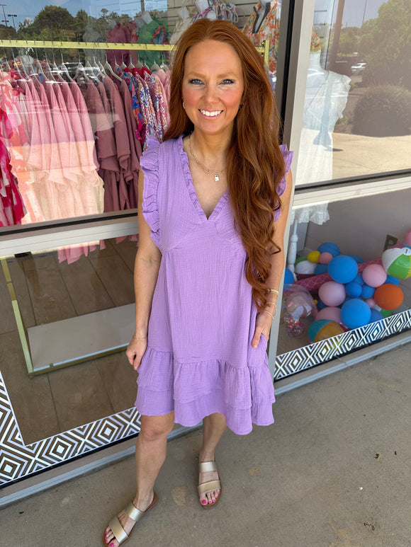 Lavender Gauze Dress