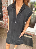 Mineral Wash Sweatshirt Dress