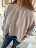 Ash Mocha Cropped Pullover