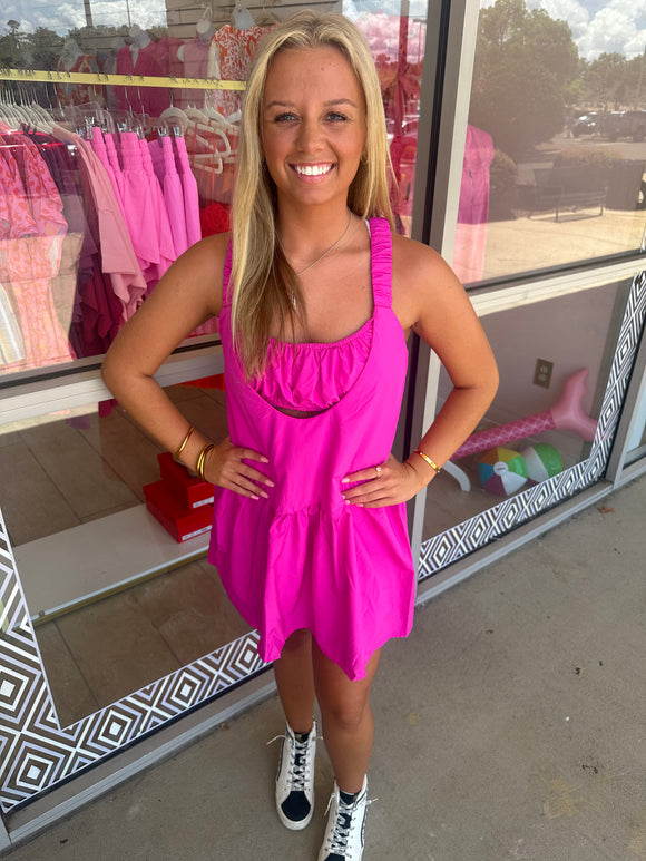 The Swayze Fuchsia  Athletic Dress